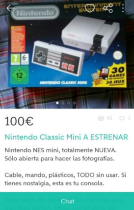 Nintendo NES de segunda mano